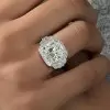 3ct Split Shank Cushion Cut Engagement Ring