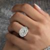 3ct Split Shank Cushion Cut Engagement Ring