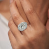 3ct Split Shank Cushion Cut Engagement Ring