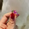 4.35ct Multi-Colored Sapphire Wedding Band in Rose Gold