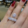Fashion Dangle Sapphire Ring Cocktail Ring
