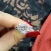 2CT Micro-pave Setting Heart Cut Sterling Silver Ring