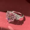 3.5ct Heart Cut Pink Sapphire Engagement Ring