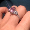 3.5ct Heart Cut Pink Sapphire Engagement Ring