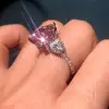 3.5ct Heart Cut Pink Sapphire Engagement Ring