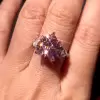 3.5ct Heart Cut Pink Sapphire Engagement Ring