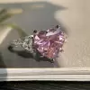 3.5ct Heart Cut Pink Sapphire Engagement Ring