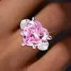 3.5ct Heart Cut Pink Sapphire Engagement Ring