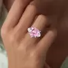 3.5ct Heart Cut Pink Sapphire Engagement Ring