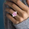 3.5ct Heart Cut Pink Sapphire Engagement Ring