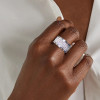 3.75ct 3-Rows Iced Out Princess Cut Eternity Band for Men