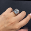 Cushion Cut 5 Carat White Sapphire Double Shank Engagement Ring