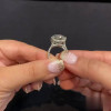 Cushion Cut 5 Carat White Sapphire Double Shank Engagement Ring