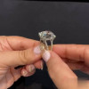 Cushion Cut 5 Carat White Sapphire Double Shank Engagement Ring