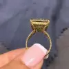 10ct Split Shank Radiant Cut Engagement Ring in Gold