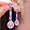 7.25ct Pink Sapphire Drop Earrings