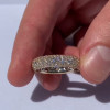 Micro-pave Setting Lab-created Sapphire Eternity Ring 