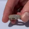 Micro-pave Setting Lab-created Sapphire Eternity Ring 