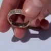 Micro-pave Setting Lab-created Sapphire Eternity Ring 