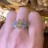 Marquise Cut Yellow Sapphire Engagement Ring