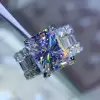 2.5ct Radiant Cut White Sapphire Engagement Ring
