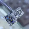 2.5ct Radiant Cut White Sapphire Engagement Ring