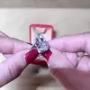 Pear Cut Engagement Ring In Sterling Silver