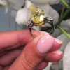 5.8ct Pear Cut Yellow Sapphire Three-stone Engagement Ring