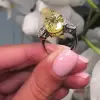 5.8ct Pear Cut Yellow Sapphire Three-stone Engagement Ring