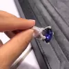 6.3ct Oval Cut Ocean Blue Sapphire Engagement Ring