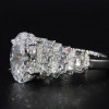 2.5ct Oval Cut White Sapphire Engagement Ring
