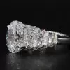 2.5ct Oval Cut White Sapphire Engagement Ring