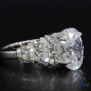 2.5ct Oval Cut White Sapphire Engagement Ring
