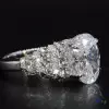 2.5ct Oval Cut White Sapphire Engagement Ring