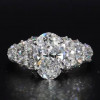 2.5ct Oval Cut White Sapphire Engagement Ring