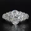 2.5ct Oval Cut White Sapphire Engagement Ring