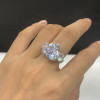 13ct Heart Cut Three-stone Engagement Ring