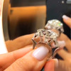 13ct Heart Cut Three-stone Engagement Ring
