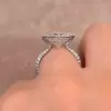 Gorgeous Heart Cut 6 Carat Halo Encrusted Setting Ring