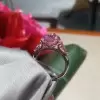 2ct Three-stone Pear Cut Pink Sapphire Engagement Ring