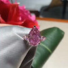 2ct Three-stone Pear Cut Pink Sapphire Engagement Ring