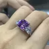 5ct Asscher Cut Amethyst Engagement Ring