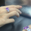5ct Asscher Cut Amethyst Engagement Ring