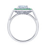 4ct Art Deco Emerald Calibre Halo Engagement Ring