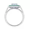 4ct Art Deco Emerald Calibre Halo Engagement Ring