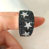 Two Tone Paved Star Bold Men's Ring