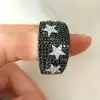 Two Tone Paved Star Bold Men's Ring