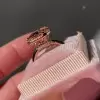 3ct Cushion Cut Champagne Halo Engagement Ring in Rose Gold