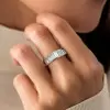 5.8ctw Baguette Cut White Sapphire Eternity Band
