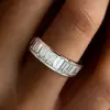 5.8ctw Baguette Cut White Sapphire Eternity Band